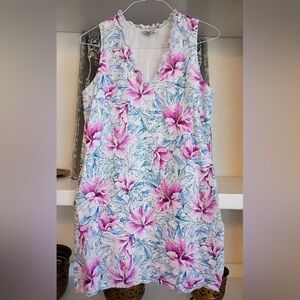 Tommy Bahama Tropical Floral Knee Length Dress Medium